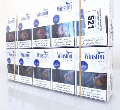 Lot 521 - 2 cartons of 10 packs of 20 Winston Blue...