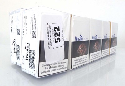 Lot 522 - 2 cartons of 10 packs of 20 Winston Blue...