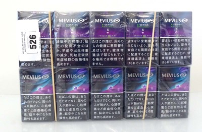 Lot 526 - 2 cartons of 10 packs of 20 Mevius cigarettes,...