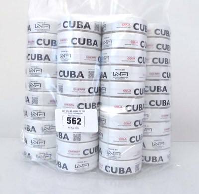 Lot 562 - 5 tubes of 10 packs of Cuba Nicotine pouches...