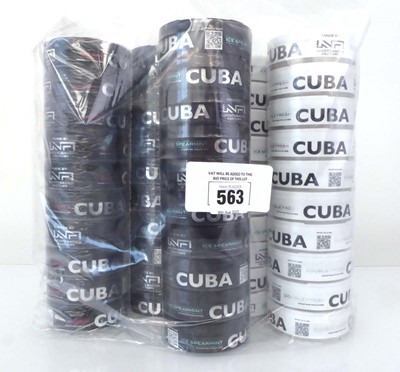 Lot 563 - 5 tubes of 10 packs of Cuba Nicotine pouches...