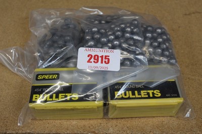 Lot 2915 - 800x .454 Speer and other round ball lead bullets