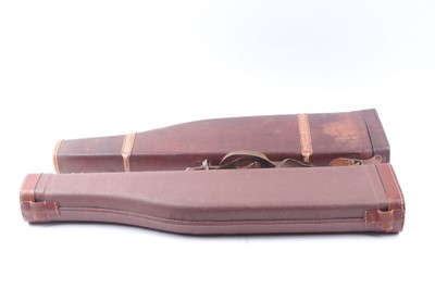 Lot 1420 - 2x 'Leg-O-Mutton' gun cases for 30" barrels,...