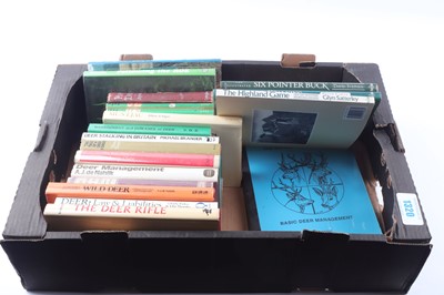 Lot 1320 - Box of books on the theme of deer stalking and...