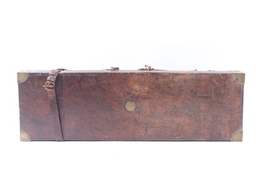 Lot 1422 - Oak and leather gun case by Holland & Holland...