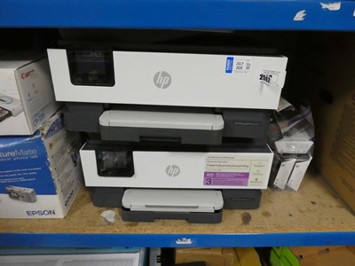 Lot 2562 - 2 unboxed HP office jet pro 8122E printer with...