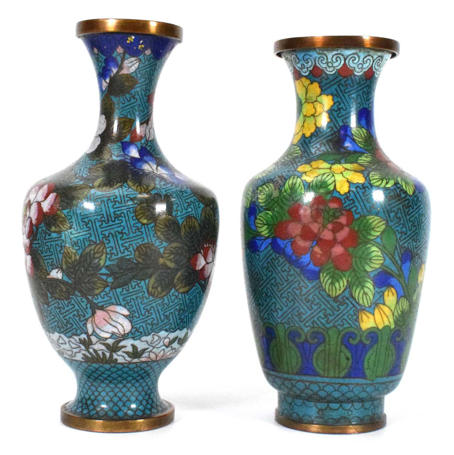 Lot 112 - Two early 20th century cloisonné vases...