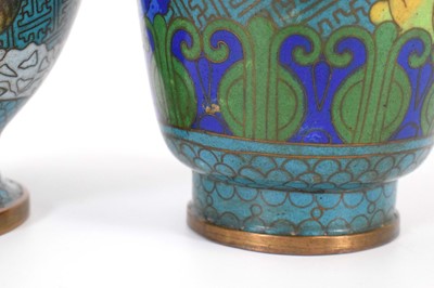 Lot 112 - Two early 20th century cloisonné vases...