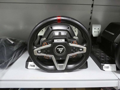 Lot 2636 - Thrustmaster steering wheel and pedals for...