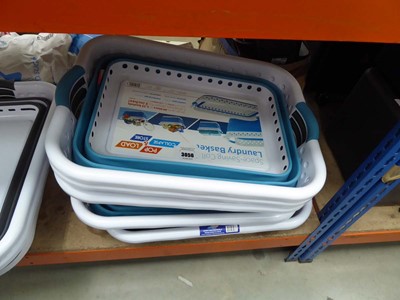 Lot 3056 - 6 space saving laundry baskets