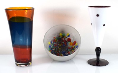 Lot 300 - A contemporary art glass bowl with...