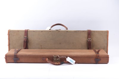 Lot 1424 - Two together: canvas gun case, fitted interior...