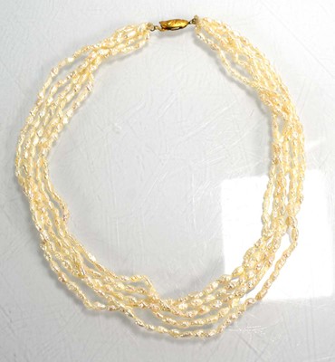 Lot 713 - A double strand graduated cultured pearl...