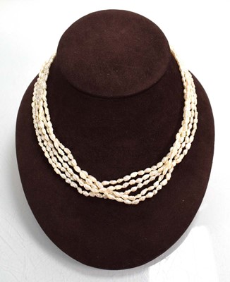 Lot 713 - A double strand graduated cultured pearl...