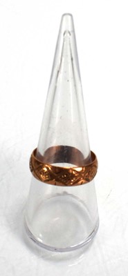 Lot 728 - A late Victorian 9ct rose gold engraved...