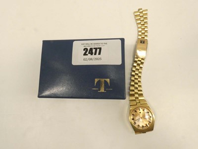 Lot 2477 - 1970s Tissot PR516 GL Gold tone wristwatch