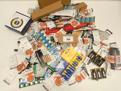 Lot 2401 - Quantity of AA, AAA and button battery packs