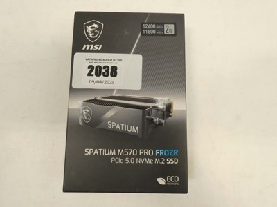 Lot 2038 - MSi Spatium M570 Pro Frozr 2TB M.2 SSD