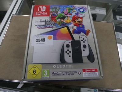 Lot 2545 - Boxed Nintendo Switch OLED model in white