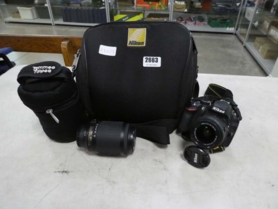 Lot 2663 - Nikon D3200 digital camera with 18-55mm lens...