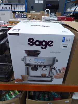 Lot 3003 - Sage Barista Pro coffee machine, boxed