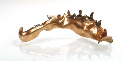 Lot 753 - A section of dental gold and a crown, overall...