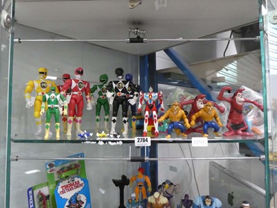 Lot 2794 - 3 shelves of collectible vintage play figures...