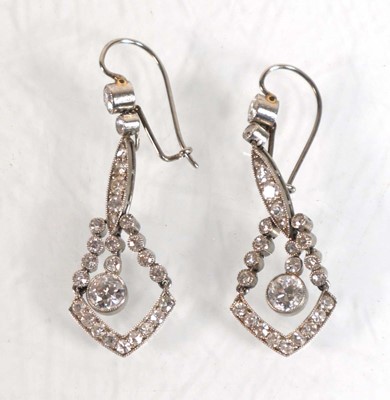 Lot 757 - A pair of early 20th century white metal ear...
