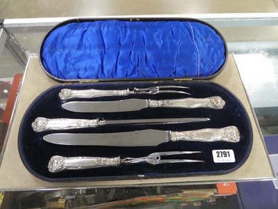 Lot 2791 - Silver serving set