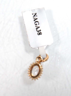 Lot 759 - A 9ct yellow gold ring set oval clear stone in...