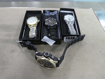 Lot 2846 - 4 assorted gents watches