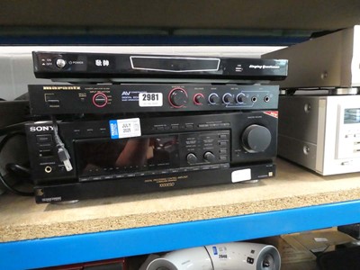 Lot 2981 - Marantz amp, Sony digital processor amp and a...