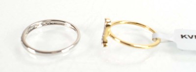Lot 773 - A 9ct white gold half eternity ring set small...