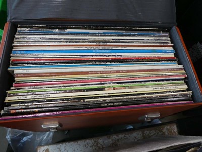 Lot 2877 - Red vinyl LP case containing LP's by Captain &...