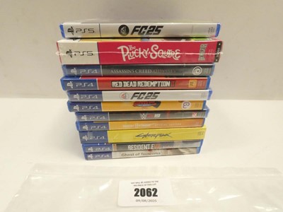 Lot 2062 - 2x PS5 games and 9x PS4 games