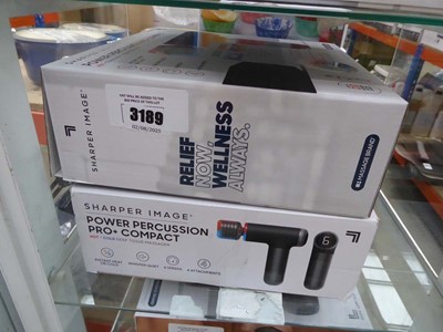 Lot 3189 - 2 boxed Sharper Image massage guns