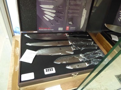 Lot 3222 - 5 piece steel blade knife set