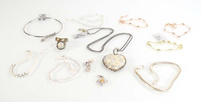 Lot 806 - Eight silver, silver gilt and metalware...