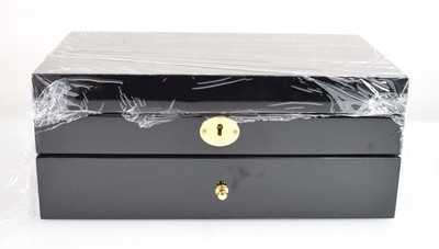 Lot 816 - A Lorlique black lacquer style two section...