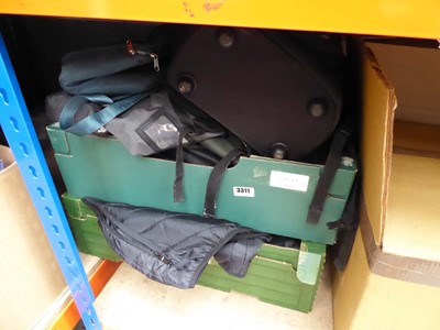 Lot 3311 - 2 trays containing various bags, backpacks and...