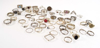 Lot 823 - A collection of silver and metalware dress...