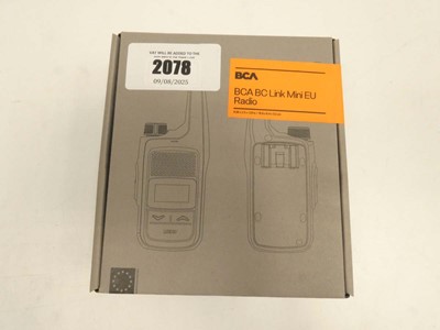 Lot 2078 - BCA BC Link Mini EU Radio walkie talkie