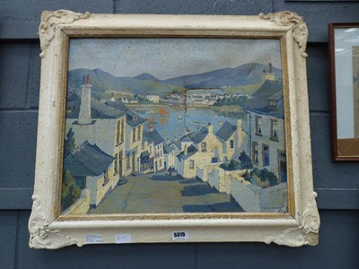 Lot 5315 - James P Power oil on canvas, Cornish village