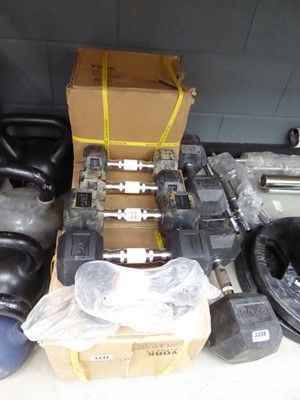 Lot 3337 - Approx. 4 boxes containing York Fitness 5kg...