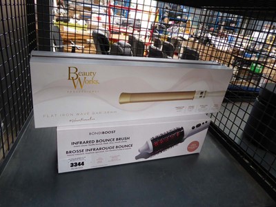 Lot 3344 - Beauty Works iron wave bar, plus BondiBoost...