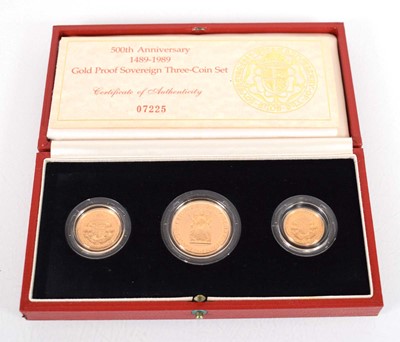 Lot A Royal Mint 500th Anniversary 1489-1989 gold...