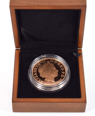 Lot A Royal Mint 2008 gold proof £5 coin...