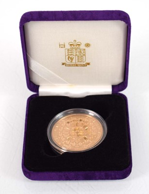 Lot A Royal Mint 2007 gold proof £5 coin...