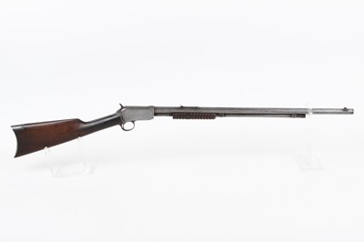 Lot 1722 - (S1) .22 Winchester pump-action rifle, 23½ ins...