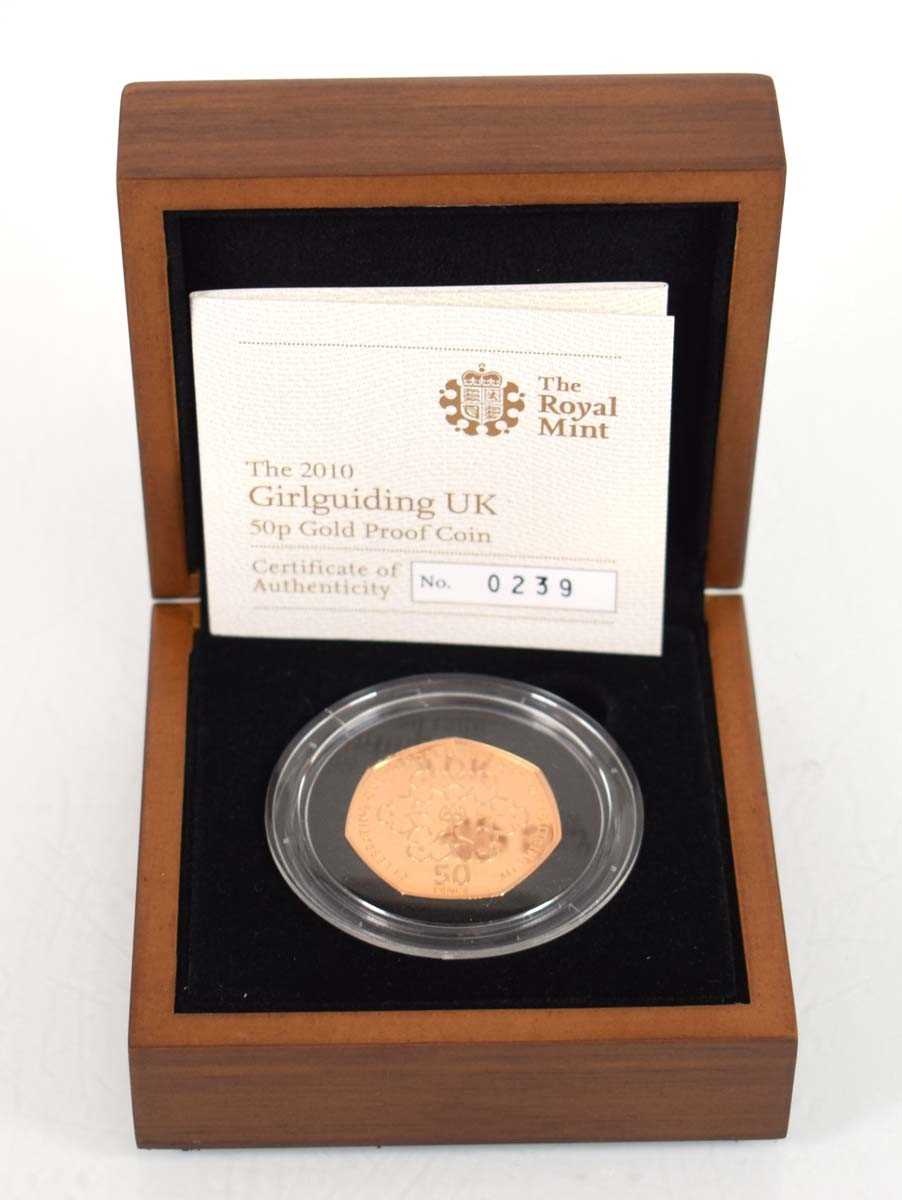 Lot A Royal Mint 2010 gold proof 50p commemorating...